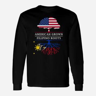 American Grown With Filipino Roots - Philippines Unisex Long Sleeve | Crazezy