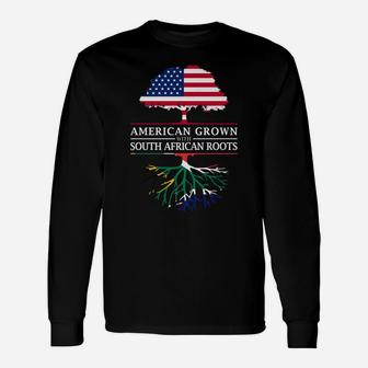 American Grown With South African Roots - South Africa Unisex Long Sleeve | Crazezy DE