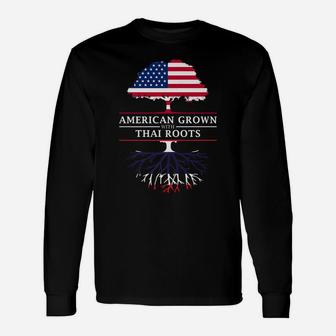 American Grown With Thai Roots - Thailand Unisex Long Sleeve | Crazezy UK