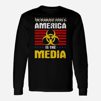 American Is A Media Long Sleeve T-Shirt - Monsterry UK