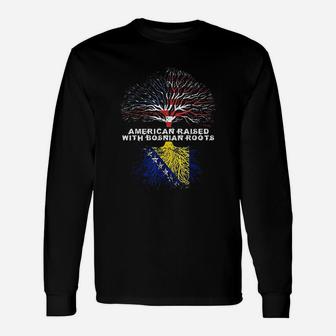 American Raised With Bosnian Roots Unisex Long Sleeve | Crazezy CA