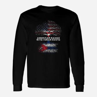 American Raised With Cuban Unisex Long Sleeve | Crazezy CA