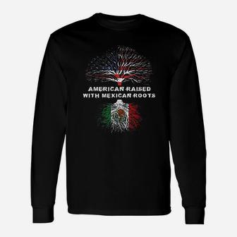 American Raised With Mexican Roots Unisex Long Sleeve | Crazezy CA