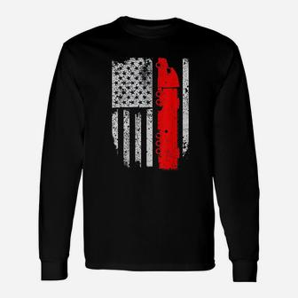 American Truck Driver Flag Unisex Long Sleeve | Crazezy CA