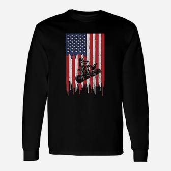 American Usa Flag Long Sleeve T-Shirt - Thegiftio UK