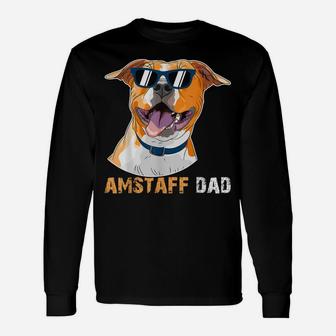Amstaff Dad Shirt For Dog Lovers Father's Day Tee Unisex Long Sleeve | Crazezy CA
