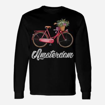 Amsterdam Bike Shirt Bicycle City Retro Cycling Gift Unisex Long Sleeve | Crazezy AU