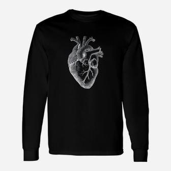 Anatomical Heart Illustration Spreading Love Valentine Art Unisex Long Sleeve | Crazezy UK
