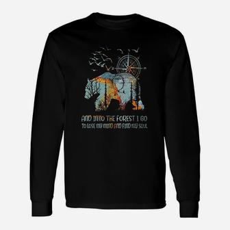 And Into The Forest I Go To Lose My Compass Camping Bear Unisex Long Sleeve | Crazezy