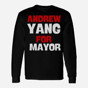 Andrew Yang For Mayor Long Sleeve T-Shirt - Monsterry CA