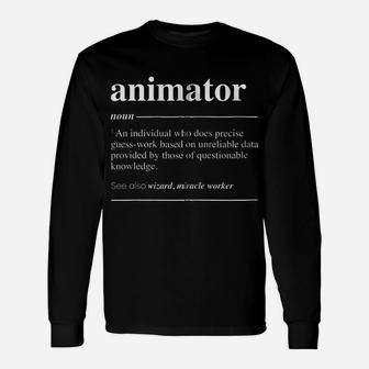 Animator Definition Funny Noun Zip Hoodie Unisex Long Sleeve | Crazezy UK
