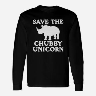 Antfeagor Save The Chubby Unicorn Unisex Long Sleeve | Crazezy UK