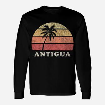 Antigua And Barbuda Vintage 70S Retro Throwback Design Unisex Long Sleeve | Crazezy DE