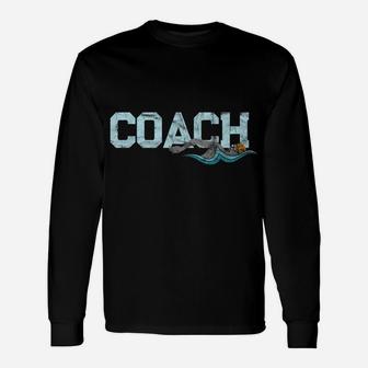 Appreciation Gifts For Swim Coaches Funny Swim Teacher Coach Unisex Long Sleeve | Crazezy AU