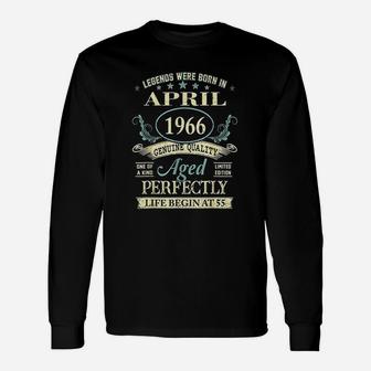 April 1966 55Th Birthday 55 Year Old Unisex Long Sleeve | Crazezy