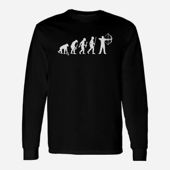 Archery Evolution Of Man And Archery Long Sleeve T-Shirt - Thegiftio UK