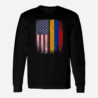 Armenian American Flag Armenia Usa Unisex Long Sleeve | Crazezy