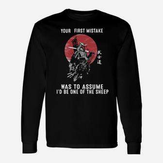 Assume I'd Be One Of The Sheep Long Sleeve T-Shirt - Monsterry