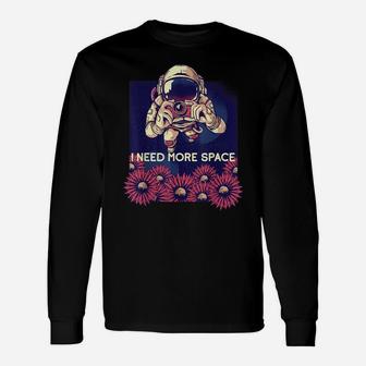 Astronomers Space Lovers Enthusiasts Astronaut Retro Vintage Unisex Long Sleeve | Crazezy