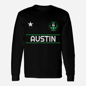 Austin Soccer Team Jersey - Mini Atx Badge Sweatshirt Unisex Long Sleeve | Crazezy