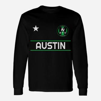 Austin Soccer Team Jersey - Mini Atx Badge Unisex Long Sleeve | Crazezy