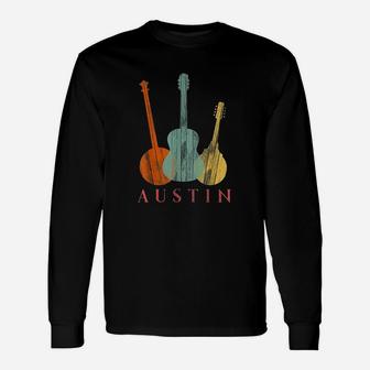 Austin Texas Distressed Music Long Sleeve T-Shirt - Thegiftio UK