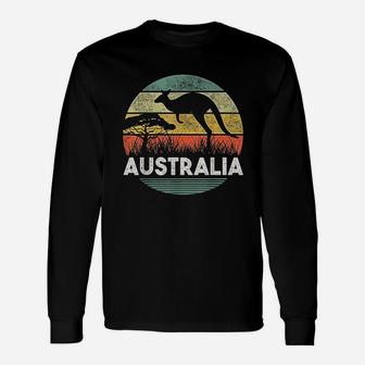 Australia Day Funny Australian Kangaroo Vintage Gift Unisex Long Sleeve | Crazezy DE