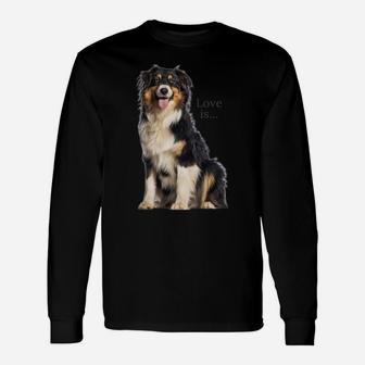 Australian Shepherd Shirt Aussie Mom Dad Love Dog Pet Tee Unisex Long Sleeve | Crazezy