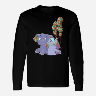 Autism Awareness Cute Autism Elephant Long Sleeve T-Shirt - Monsterry UK