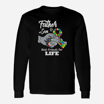 Autism Father Son Best Friends For Life Long Sleeve T-Shirt - Monsterry
