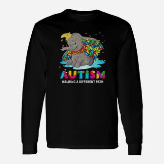 Autism Walking A Different Path Long Sleeve T-Shirt - Monsterry AU