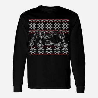 Auto Engine Mechanic Car Piston Ugly Christmas Sweater Style Unisex Long Sleeve | Crazezy