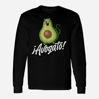 Avogato Funny Cat Avocado For Pet Lovers And Foodies Cute Unisex Long Sleeve | Crazezy