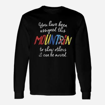 Awareness Ribbon Assigned Mountain Be Moved Unisex Long Sleeve | Crazezy