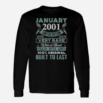 Awesome January 2001 19Th Birthday Gift Lover 19 Years Bday Unisex Long Sleeve | Crazezy DE