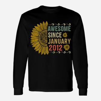 Awesome January 2012 Flowers 8 Years Old 8Th Birthday Gift Unisex Long Sleeve | Crazezy DE