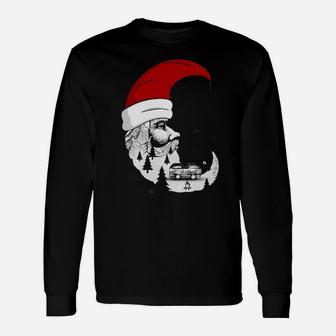 Awesome Santa Moon Hippie Long Sleeve T-Shirt - Monsterry