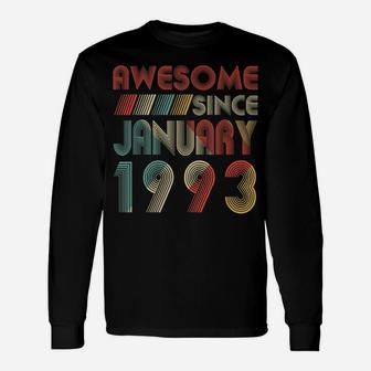 Awesome Since January 1993 27Th Years Old Birthday Gift Unisex Long Sleeve | Crazezy