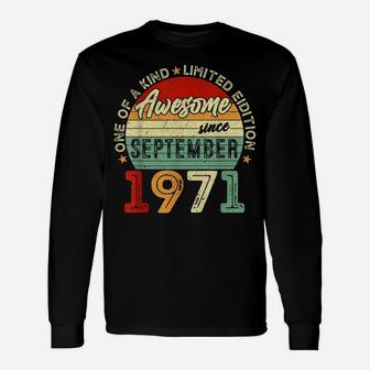 Awesome Since September 1971 50Th Birthday Retro Unisex Long Sleeve | Crazezy CA