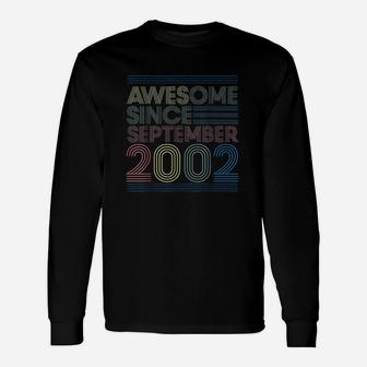 Awesome Since September 2002 Bday Gifts 19Th Birthday Unisex Long Sleeve | Crazezy