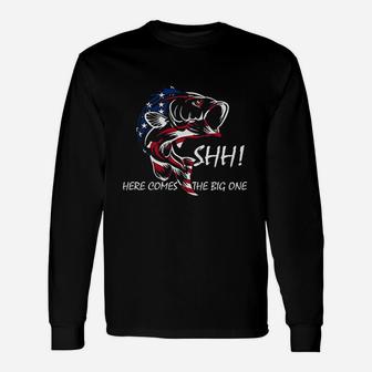 Hisayhe American Flag Fishing Long Sleeve T-Shirt - Thegiftio UK