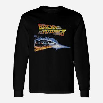 Back To The Future Two Flaming Tires Unisex Long Sleeve | Crazezy DE