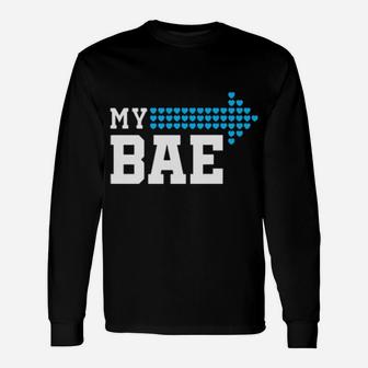 My Bae My Boo For Valentine Couple Matching Long Sleeve T-Shirt - Monsterry UK