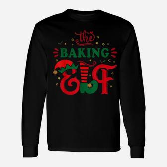 The Baking Elf Bakery Xmas For Baker Chef Cupcake Long Sleeve T-Shirt - Monsterry DE