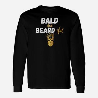 Bald And Beardiful Masculine Manly Long Sleeve T-Shirt - Thegiftio UK