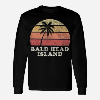 Bald Head Island Nc Vintage 70S Retro Throwback Design Unisex Long Sleeve | Crazezy DE