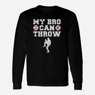 Baseball Brother Sister Funny Pitcher Unisex Long Sleeve | Crazezy