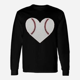 Baseball Heart Red Unisex Long Sleeve | Crazezy CA