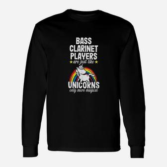 Bass Clarinet Player Unicorns Music Instrument Unisex Long Sleeve | Crazezy