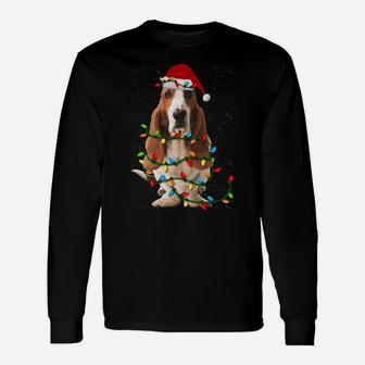Basset Hound Christmas Funny Basset Hound Dog Lovers Gift Sweatshirt Unisex Long Sleeve | Crazezy